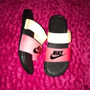 Pink Nike Slides